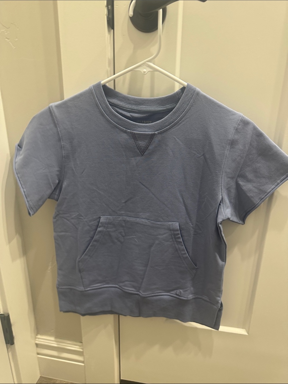 Little Bipsy Short-Sleeve Pullover Sweatshirt in Light Blue